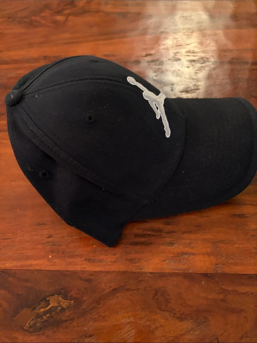 Jordan Black Cap with White Jumpman Logo